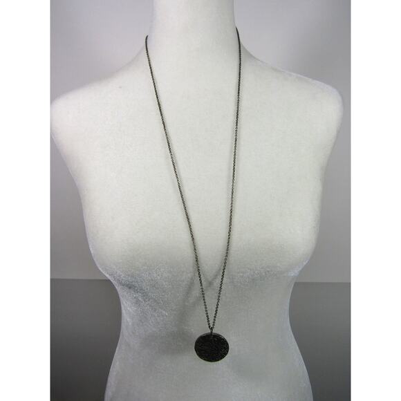 American Eagle Silver Tone Charm Chain Necklace 36" Boho Cottagecore Pendant - Picture 1 of 6